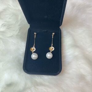 [ jafra] drop faux pearl earrings #9